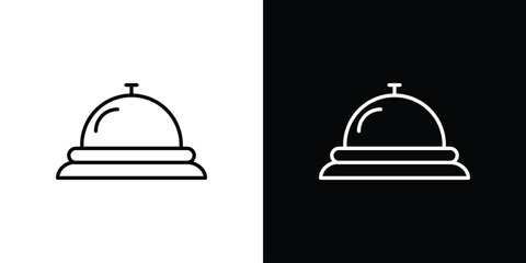 Reception bell icon vectors - high quality black style vector icons