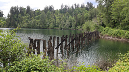 Remains of old rail tracks to British Columbia gold fields