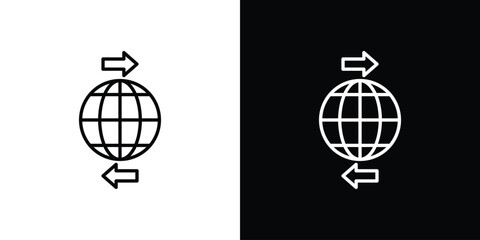 Import and export icon vectors - high quality black style vector icons