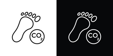 Carbon footprint icon vectors - high quality black style vector icons