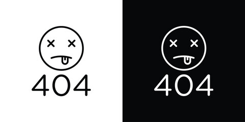 404 Error icon vectors - high quality black style vector icons