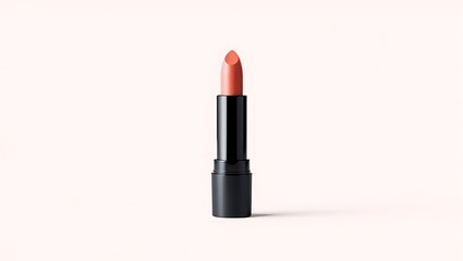 Obraz premium Elegant peach lipstick for makeup artists and beauty bloggers perfect for professional application and cosmetic product photography