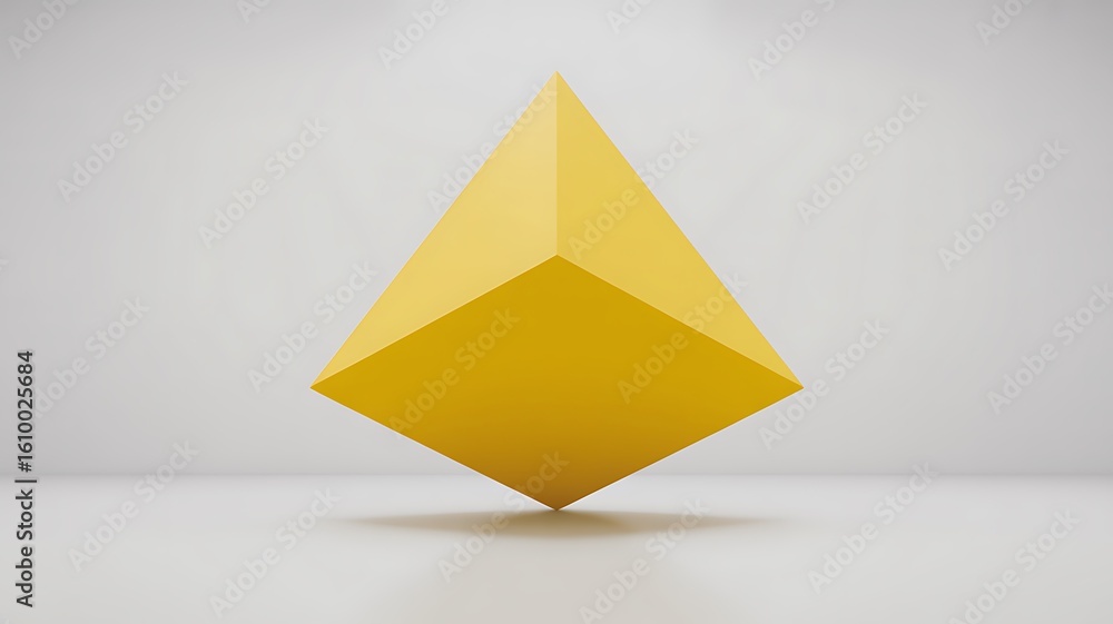 Aufkleber geometric yellow shape on white background representing innovation minimalism and modern design conc