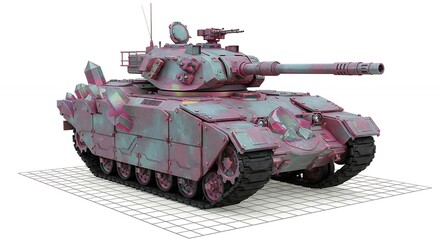 Digital illustration of a military tank