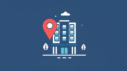 Hotel Location Icon Design