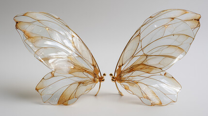 Fototapeta premium Beautiful fairy wings transparent butterfly wings for cosplay and costume design inspiration ideas
