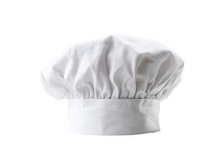White chef hat pleated fabric headwear image, Png Transparent, Isolated on White