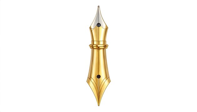 Gold fountain pen nib