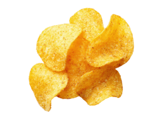 Crispy potato snacks with seasoning chips food, Png Transparent, Isolated on White