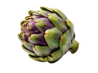 Obraz premium Green purple artichoke bloom vegetable food, Png Transparent, Isolated on White