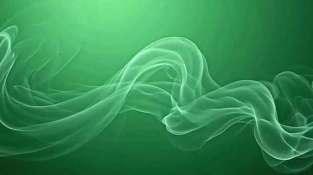 Explode vapor mist stream floats softly across a textured green background, the mist swirling and moving in harmonious, glowing patterns.