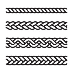 Decorative Rope Border Designs Element for Creative Projects