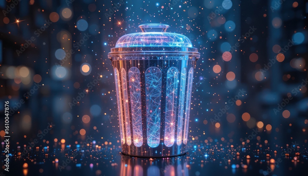Poster digital wastebin: a futuristic representation of data deletion