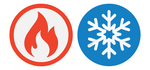 Obraz premium Fire and Ice Elements Symbolize Temperature and Thermodynamic Principles