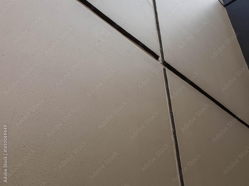 Poster textured light-colored wall with strong dark lines forming a pattern. ideal for abstract backgrounds
