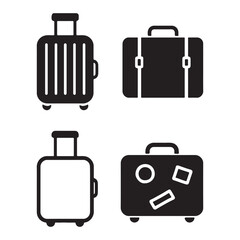 Luggage and Suitcase Vector Illustration Set for Travel Concepts