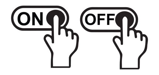 Power Button Toggle Switch Graphic Concept for Electronic Devices