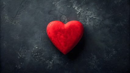 Vibrant Heart Shape on Dark Backdrop