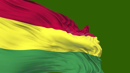 flag of Bolivia. close up of bolivia flag. bolivia flag endless loop. green screen