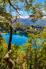 Obraz premium Views of Nahuel Huapi from the viewpoints of the Quetrihue Peninsula, Patagonia, Argentina