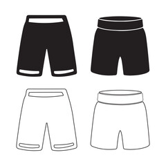 Sporty Shorts Illustration Vector for Athletic Activities and Training