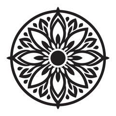 Ornamental Floral Mandala Design: Intricate Geometric Art Pattern