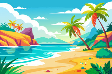  Perfect for summer, vacation, travel, tourism, and nature themes in web design, advertisements, and educational materials.