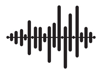 Simple Audio Waveform Design Graphic Visual Element Vector