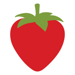 Simple Red Strawberry Clipart Vector for Fruit Designs