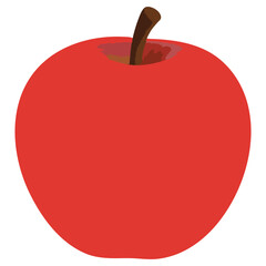 Obraz premium Shiny Red Apple Vector Illustration for Fruit Lovers