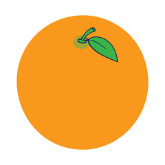 Bright Orange Fruit Vector Illustration for Summer Designs