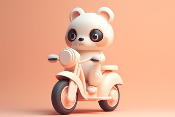 toy motorcycle on a white background