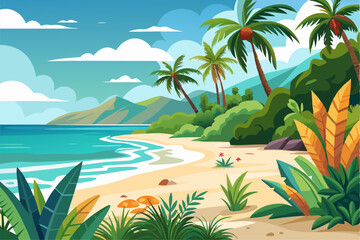 Fototapeta premium Perfect for summer, vacation, travel, tourism, and nature themes in web design, advertisements, and educational materials.