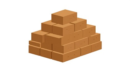 Stacked cardboard boxes