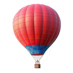 Red hot air balloon against black