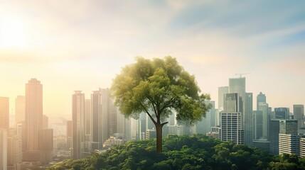 Obraz premium Carbon neutral certification: Enterprise becomes the first to achieve zero CO₂ emissions