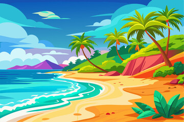  Perfect for summer, vacation, travel, tourism, and nature themes in web design, advertisements, and educational materials.
