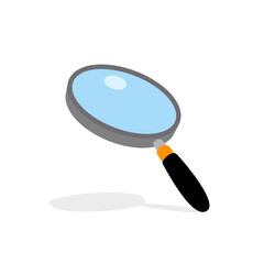 Hand drawn magnifying glass vector illustration.