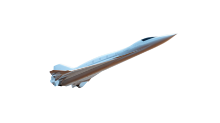 Soaring Jet: A streamlined, futuristic jet aircraft streaks across the sky, evoking a sense of speed, innovation, and the possibilities of flight.