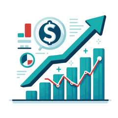 Business Growth Icons – Flat Vector Finance and Success Symbols
