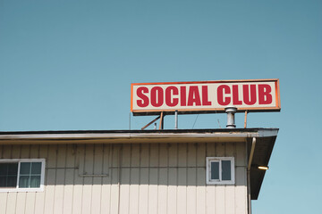 Vintage urban social club sign