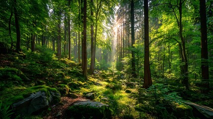 Fototapeta premium morning in the woods