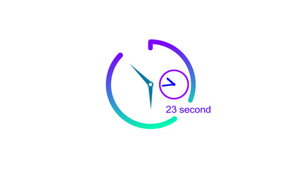 23 Second timer clock icon illustration. and creating a stunning illustration.4k illustration.