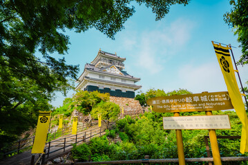 The view of Gifu Castle in Gifu, Japan