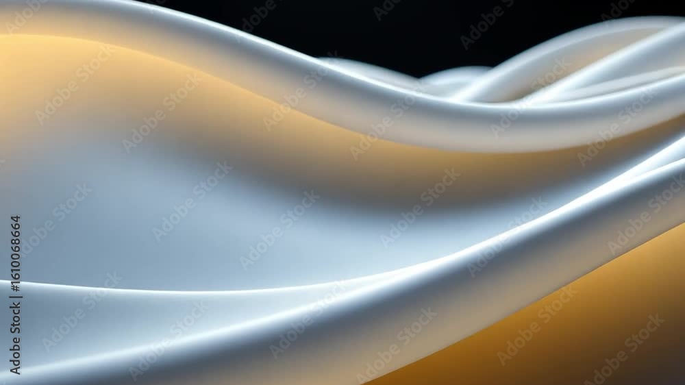 Poster soft fabric waves create elegant and serene atmosphere, showcasing smooth textures and gentle curves