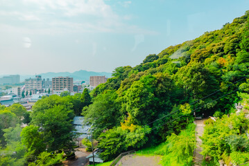 The view of Gifu Castle in Gifu, Japan