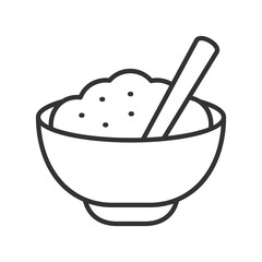 Cereal Icon Outline Style. Vector Illustration Design