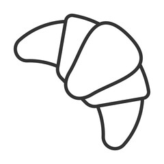 Croissant Icon Outline Style. Vector Illustration Design