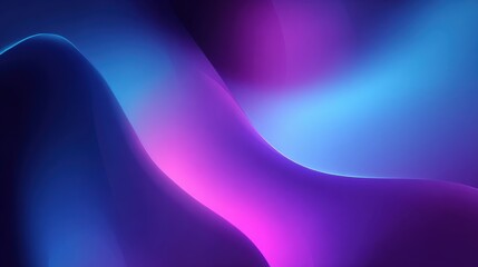 Abstract geometric design with futuristic blue and purple gradients and soft glowing lines