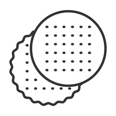 Biscuit Icon Outline Style. Vector Illustration Design